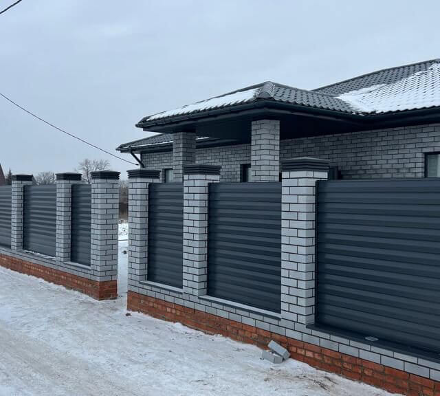 Колпак Zking Бона ХайТек Серый на столб 1.5х1.5 кирпича (385х385мм) в Красноярске фото