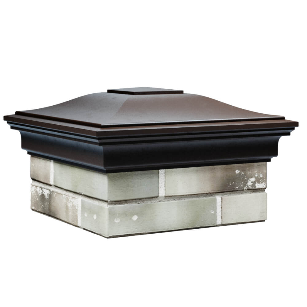 Колпак Zking Монблан Коричневый на столб 1.5х1.5 кирпича (385х385мм) в Красноярске фото