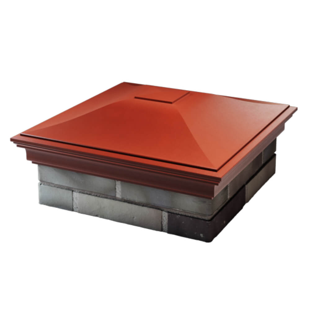 Колпак Zking Монблан Красный на столб 2х2 кирпича (515х515мм) в Красноярске фото