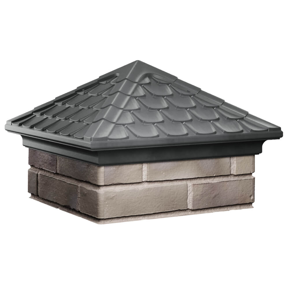 Колпак Zking Эльбрус Серый на столб 1.5х1.5 кирпича (385х385мм) в Красноярске фото