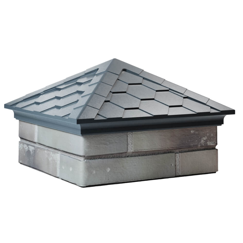 Колпак Zking Эверест Серый на столб 1.5х1.5 кирпича (390х390мм) в Красноярске фото