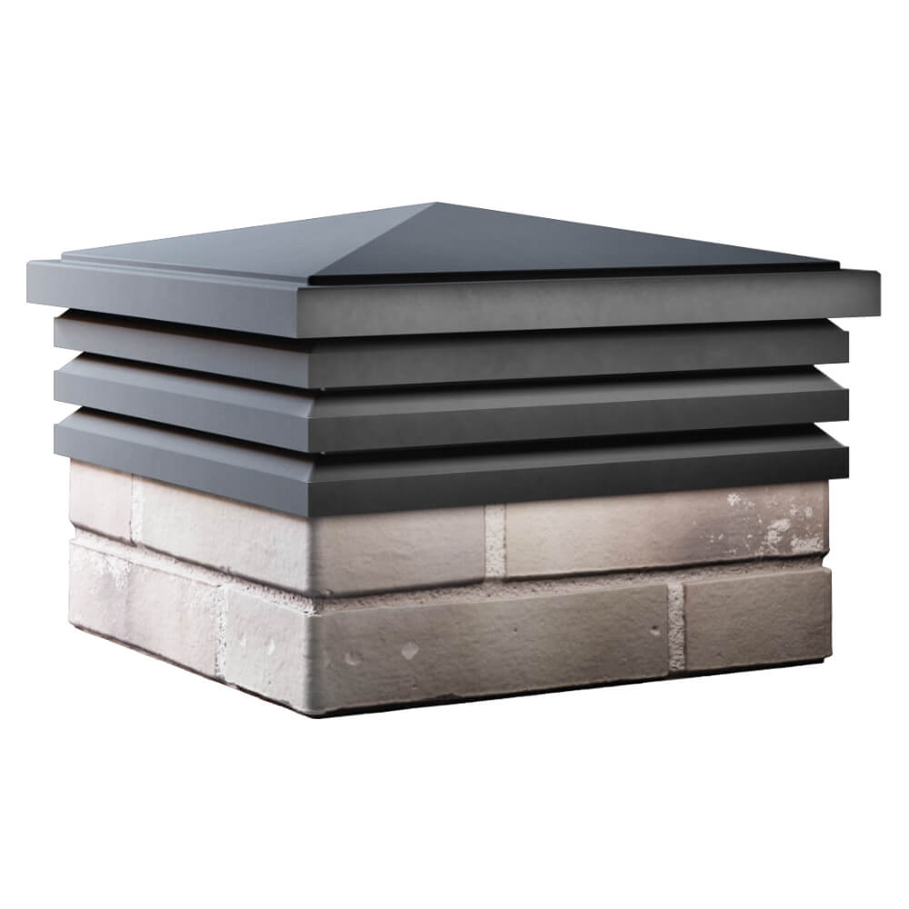 Колпак Zking Бона ХайТек Серый на столб 1.5х1.5 кирпича (385х385мм) в Красноярске фото