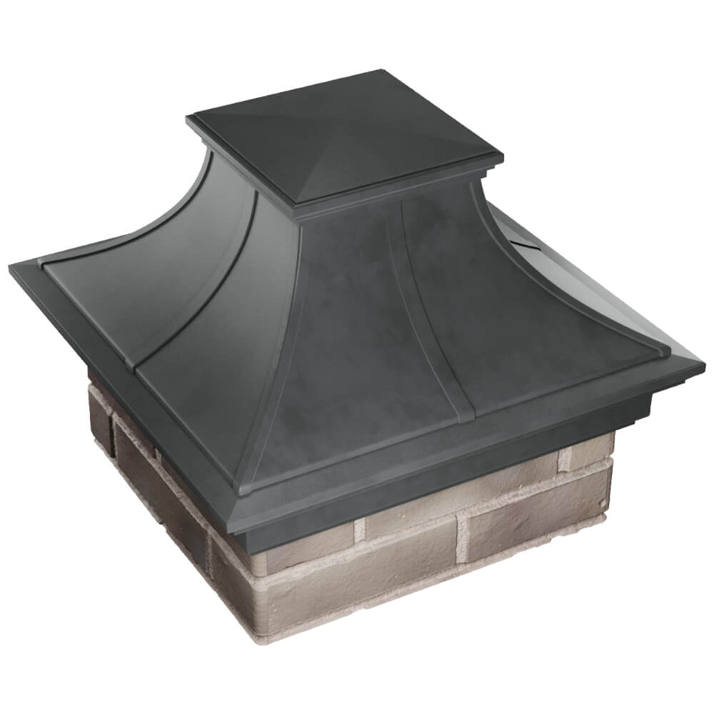 Колпак Zking Монблан Премиум Серый на столб 1.5х1.5 кирпича (385х385мм) в Красноярске фото