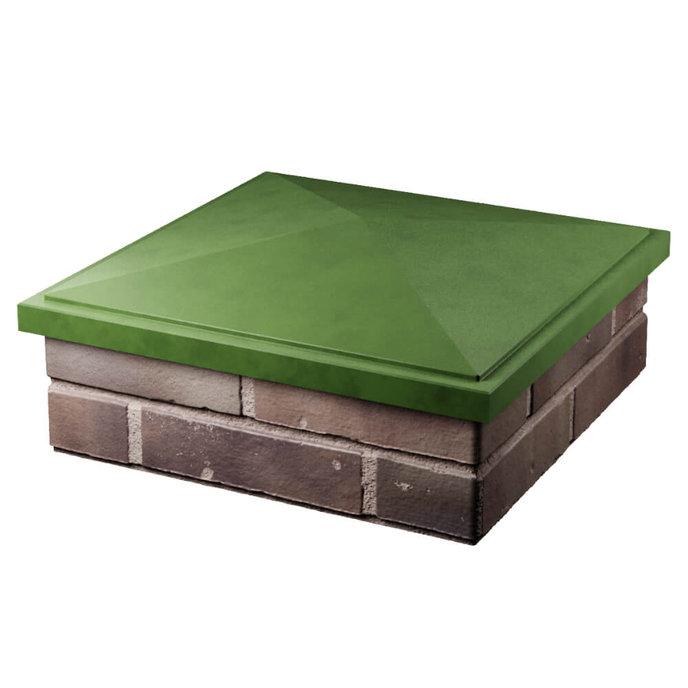 Колпак Zking БонаМоно Зеленый на столб 2х2 кирпича (515х515, 530х530мм) в Красноярске фото