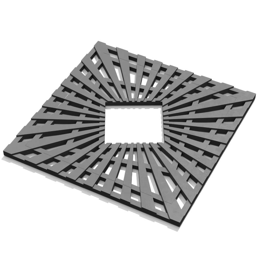 Приствольная решетка для дерева ZKING ATMOSPHERE 1.2х1.2м Серая в Красноярске фото