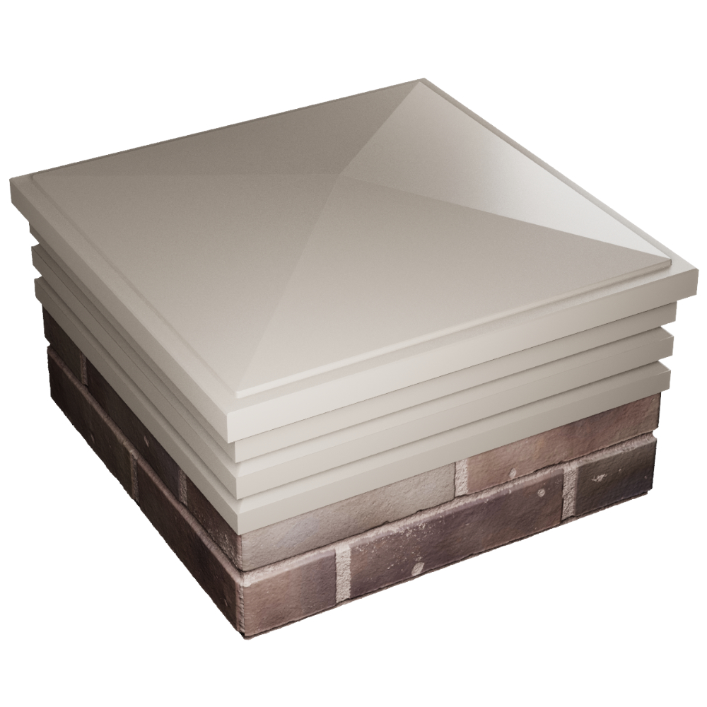 Колпак Zking Бона ХайТек Бежевый на столб 2х2 кирпича (513х513мм) в Красноярске фото