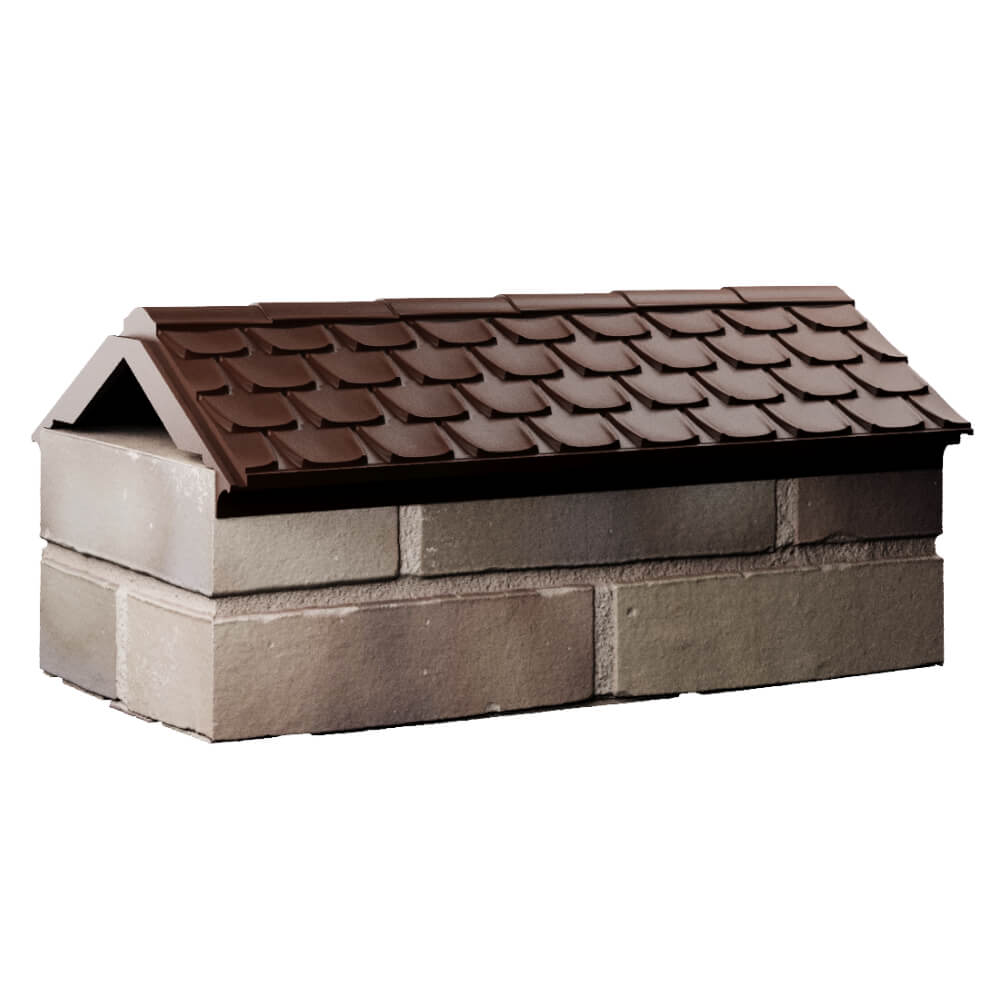 Парапет Zking Эльбрус Коричневый с посадкой на 1 кирпич (255мм) Красноярск фото