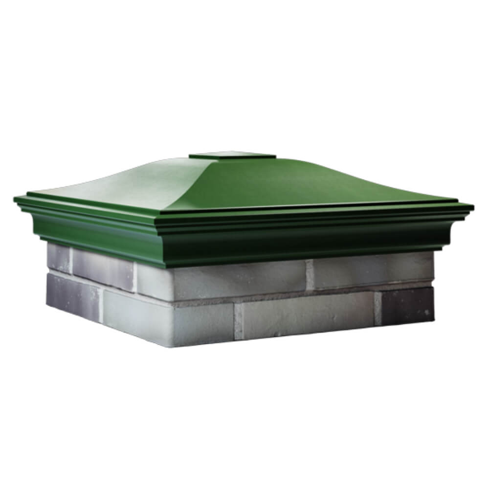 Колпак Zking Монблан Зеленый на столб 2х2 кирпича (515х515мм) в Красноярске фото