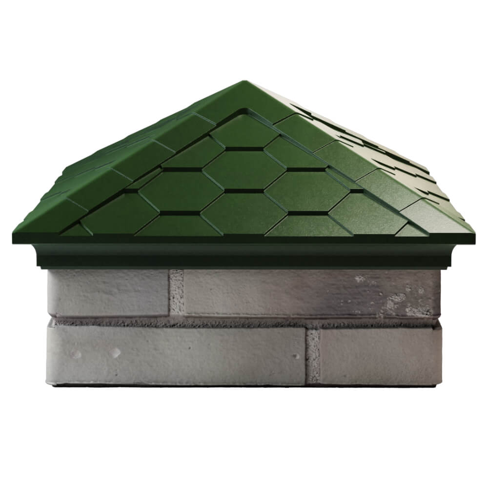 Колпак Zking Эверест Зеленый на столб 1.5х1.5 кирпича (390х390мм) Красноярск фото